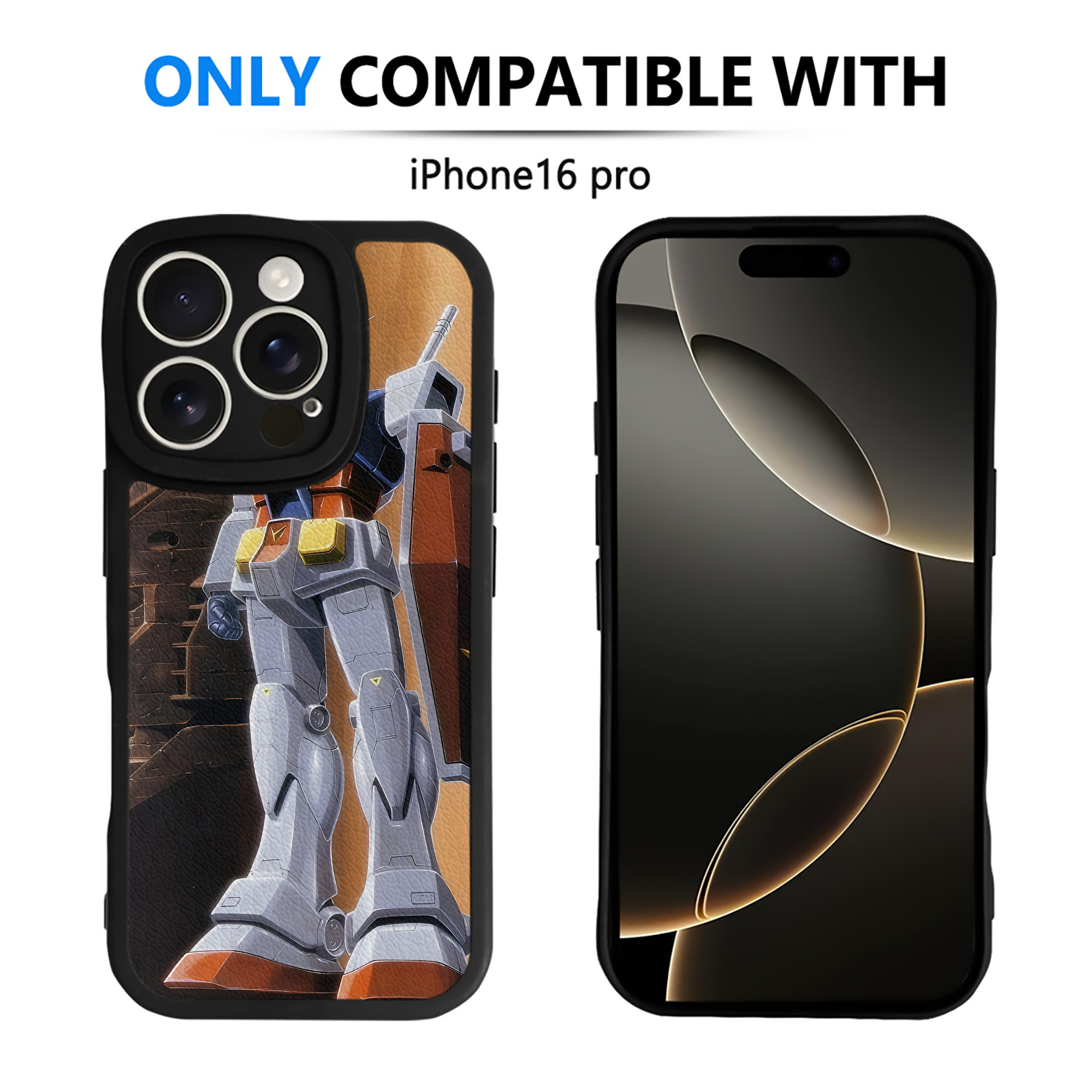 （画像用） 機動戦士ガンダム Mobile Suit Gundam 【iPhone 16シリーズ対応】シリコンスマホケース（レザー調） 材質：シリコン
